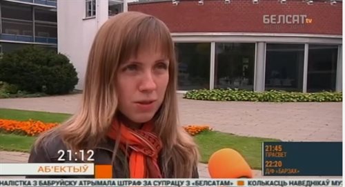 Dziennikarka Bobrujskiego Kuriera Maryna Mauczanawa