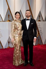 Nominowany do Oscara Justin Timberlake z żoną Jessicą Biel
