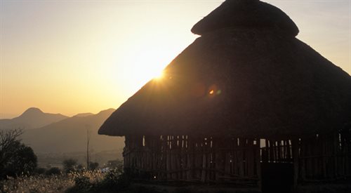 Chata ludu Konso w Etiopii