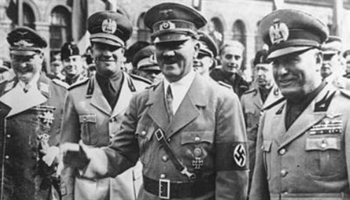 Mussolini i Hitler w 1938 roku