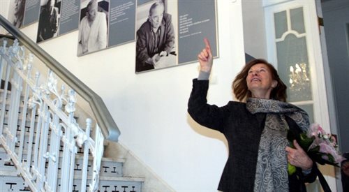 Uroczyste otwarcie pierwszego w Polsce Muzeum Witolda Gombrowicza. Na zdjęciu Rita Gombrowicz wdowa po Witoldzie Gombrowiczu.