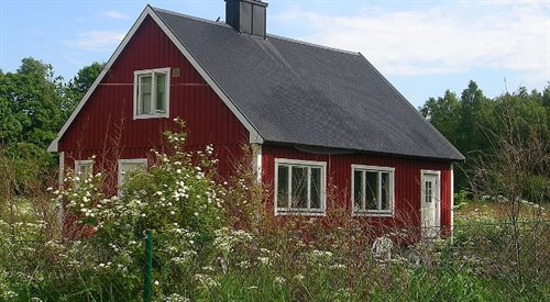 Typowa dla Szwecji czerwona chata