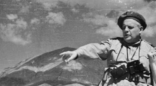 Melchior Wańkowicz po bitwie o Monte Cassino, 1944 r.