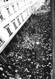 Czarny marsz, ul. Szewska, Kraków 15 maja 1977