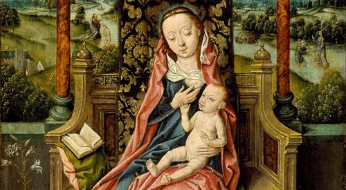 Madonna z Dzieciątkiem na tronie - XVI-wieczny obraz Aelbrechta Boutsa