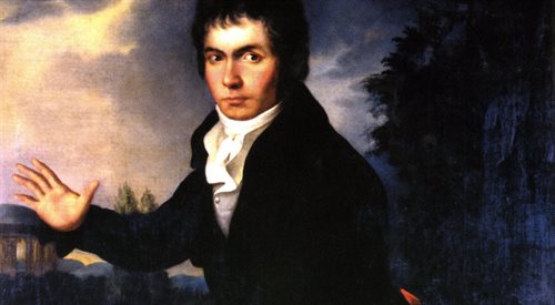 Wykonana przez nieznanego artystę kopia portretu Beethovena pędzla Josepha Willibrorda Mhlera