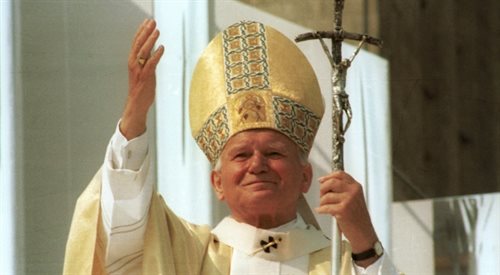 Jan Paweł II w czasie III pielgrzymki do Polski.