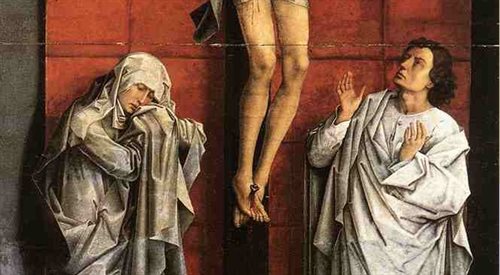 Rogier van der Weyden, Chrystus, Maryja i św. Jan (ok. 1460)