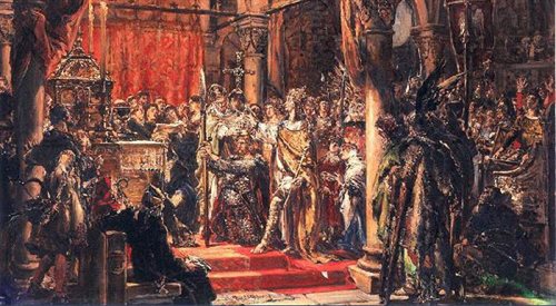 Koronacja pierwszego króla Polski - obraz Jana Matejki. Fot. Wikimedia Commons