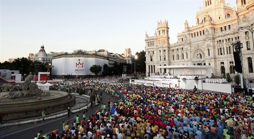 Na Światowe Dni Młodzieży w Madrycie w 2011 roku przybyło 1,5 miliona wiernych
