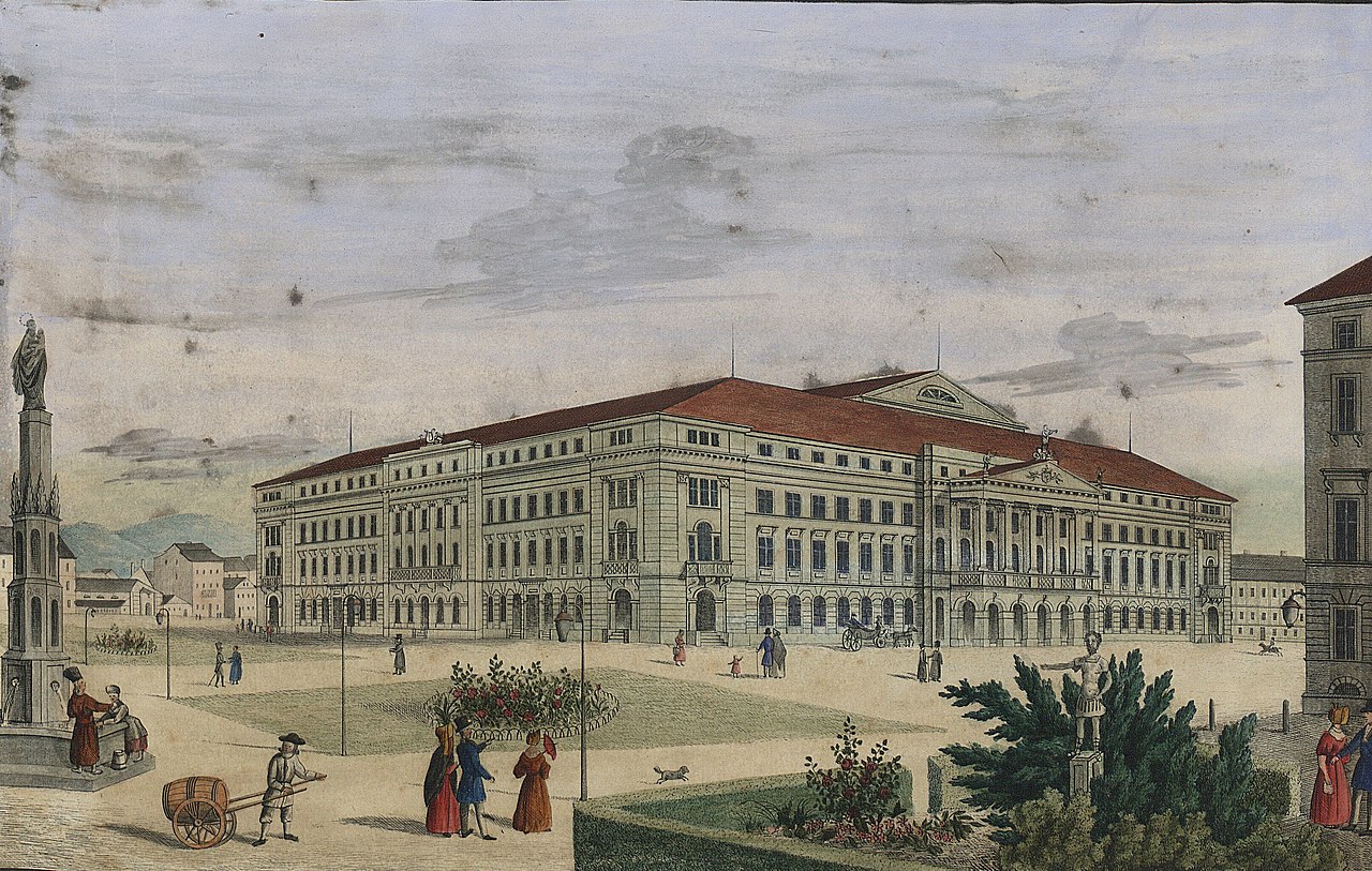 Teatr Dramatyczny we Lwowie. Rycina z ok. 1840 r. Źr. Wikipedia/domena publiczna
