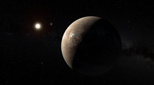 Artystyczna wizja planety Proxima Centauri b