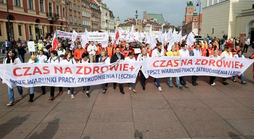 Uczestnicy protestu w Warszawie