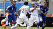 Fragment meczu Włochy - Urugwaj 