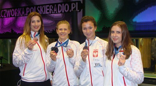 Mgdalena Piekarska, Ewa Nelip, Renata Knapik-Miazga, Barbara Rutz - brązowe medalistki MŚ Lipsk 2017.
