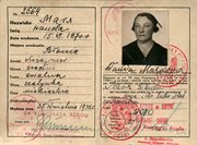 Dowód osobisty Wandy Marx – uciekinierki z Gdyni do Lwowa, deportowanej do Krasnouralska, zmarłej w rok po deportacji, 7 listopada 1941.