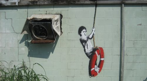 Praca Banksyego wykonana w Nowym Orleanie