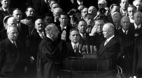 Dwight Eisenhower (20.01.1953). Zaprzysiężenie na 34. prezydenta Stanów Zjednoczonych. foto: PAPDPA