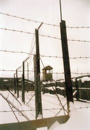 Widok obozu-muzeum Perm-36, w którym do 1987 roku przetrzymywani byli więźniowie polityczni. Zdjęcie zrobione w 2005 roku