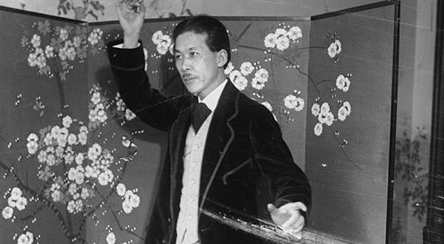 Jeden z pierwszych japońskich twórców symfonii i oper - Kosaku Yamada na Manhattanie w 1918 roku
