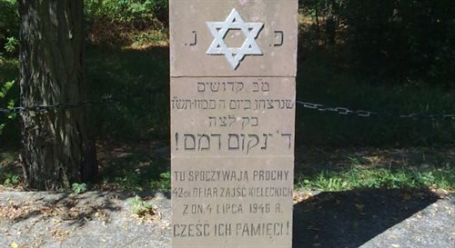 Pomnik pamięci Żydów zamordowanych podczas pogromu w Kielcach, fot.  Ely1, źr. Wikimedia Commonsdp