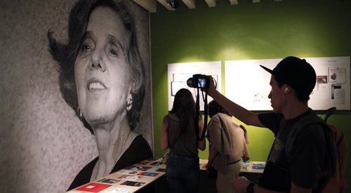 Elena Poniatowska jest m.in. laureatką prestiżowej nagrody Cervantesa zwanej hiszpańskim Noblem. Na zdj. wystawa poświęcona Elenie Poniatowskiej w Cultural Center of Spain w Mexico City, maj 2015 r.
