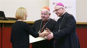 Uroczystość wręczenia dyplomów Partnerów Wizyty Ojca Świętego Franciszka w Polsce oraz Światowych Dni Młodzieży.