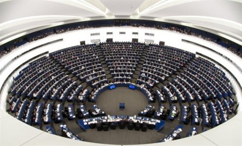 Parlament Europejski w Strasburgu. Sala obrad plenarnych