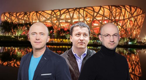 Dziennikarze Polskiego Radia. Od lewej: Cezary Gurjew (Jedynka), Rafał Bała (Jedynka), Tomasz Gorazdowski (Trójka)