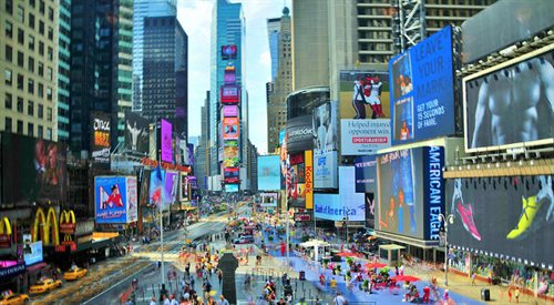 Times Square na Manhattanie w Nowym Jorku