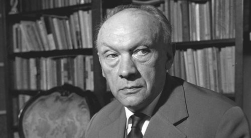 Pisarz Jan Parandowski, zdjęcie z 1963 roku.
