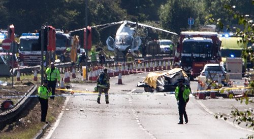Katastrofa podczas Shoreham Airshow w West Sussex pod Brighton - zginęło siedem osób