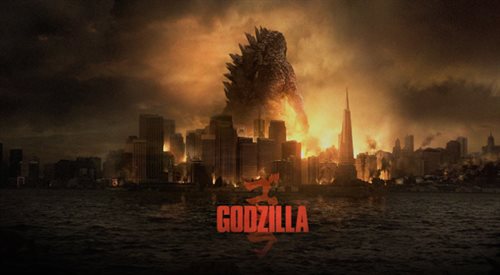 Plakat do filmu Godzilla, reż. Gareth Edwards