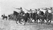 Szarża ułanów Legionów w czasie ofensywy austriackiej pod Stanisławowem. Cycułów, październik 1916 roku