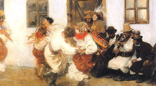 Oberek wg obrazu Teodora Axentowicza Kołomyjka. Czy ducha zanikającego wiejskiego tańca da się ożywić w nowoczesnej muzyce improwizowanej?