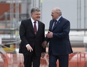 Aleksander Łukaszenka i Petro Poroszenko w Czarnobylu 26 kwietnia 2017 roku
