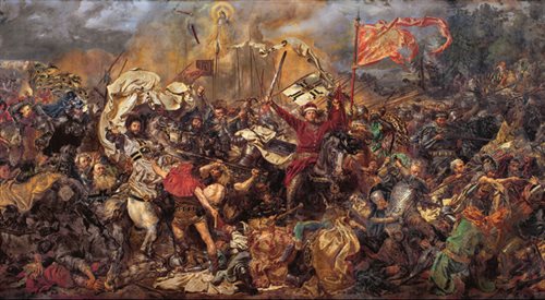 Fragment obrazu Jana Matejki Bitwa pod Grunwaldem