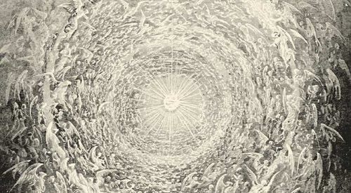 Najwyższe niebiosa na ilustracji Gustavea Dora do Boskiej Komedii Dantego. Światłość wiekuista (Lux Aeterna) to także część mszy żałobnej, umuzyczniona mi. in. Przez Gryorgi Ligetiego