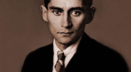 Portret Franza Kafki według fotografii z ok. 1923 r.