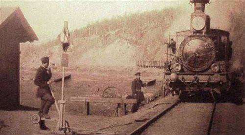 Kolej Transsyberyjska, stacja w Khilok, aut. Siergiej Prokudin-Gorski (1903 rok).