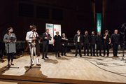 Wręczenie zespołowi Banda Nella Nebbia I nagrody 18. Konkursu Muzyki Folkowej 