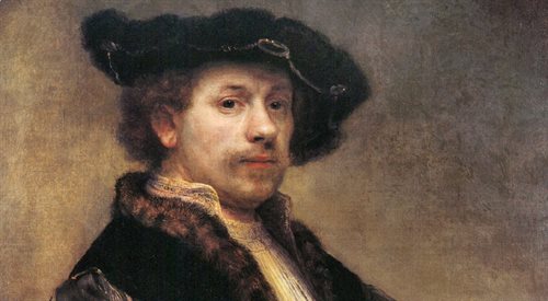 Fragment autoportretu Rembrandta z 1640 roku
