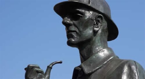 Statua Sherlocka Holmesa w Londynie