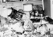 Zdemolowana kuchnia w budynku KW PZPR. Radom, 25 czerwca 1976 