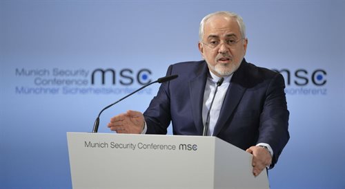 Irański minister spraw zagranicznych Mohammed Zarif podczas Konferencji Bezpieczeństwa w Monachium