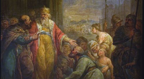 Kazimierz Wielki i chłopi, obraz Marcello Bacciarelliego