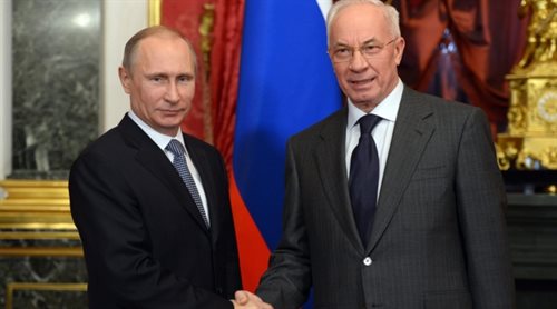 Władimir Putin i Mykoła Azarow