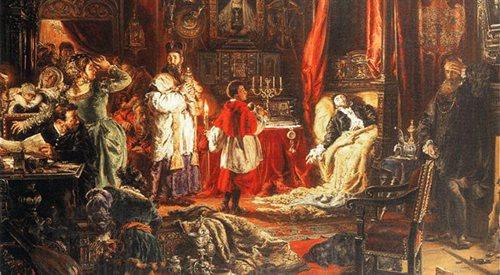 Śmierć Zygmunta II Augusta, obraz Jana Matejki