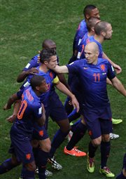 Fragment meczu Brazylia - Holandia 
