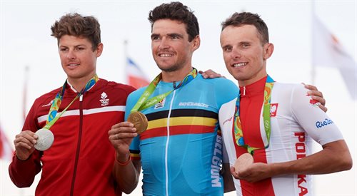 Rafał Majka na najniższym stopniu podium na igrzyskach w Rio